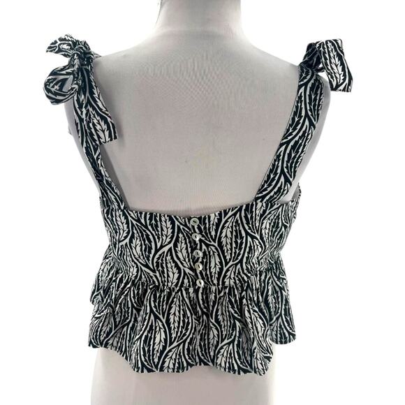 St. Roche Anya Top crop black white sz 6 - Picture 3 of 9